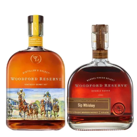 Woodford Reserve Double Oaked ‘Sip Whiskey’ Personal Selection + Woodford Reserve Kentucky Derby 2021 1 Liter