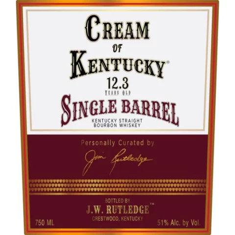 Cream Of Kentucky Bourbon 12.3 Year Old Single Barrel Bourbon